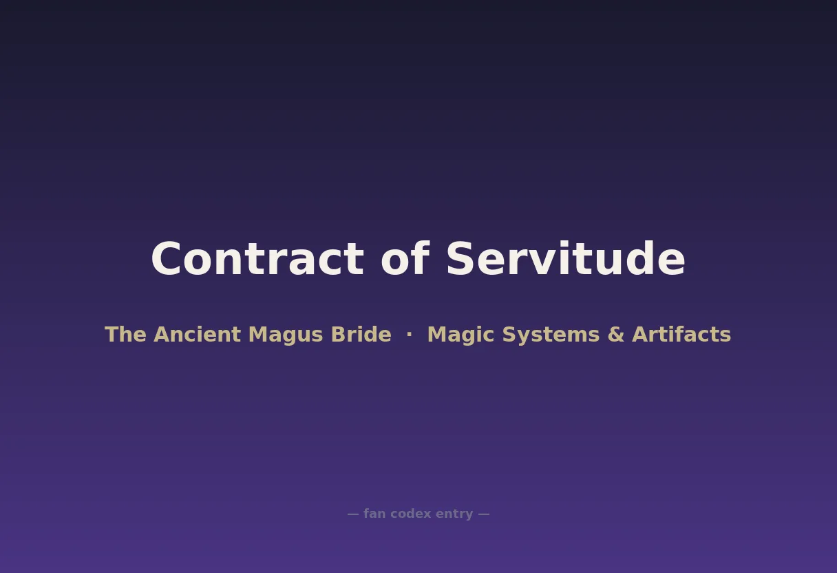 Contract of Servitude